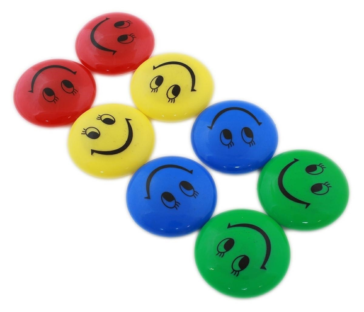 Magneti frigider smiley-face, 8buc, 40mm, multicolor - imagine 3